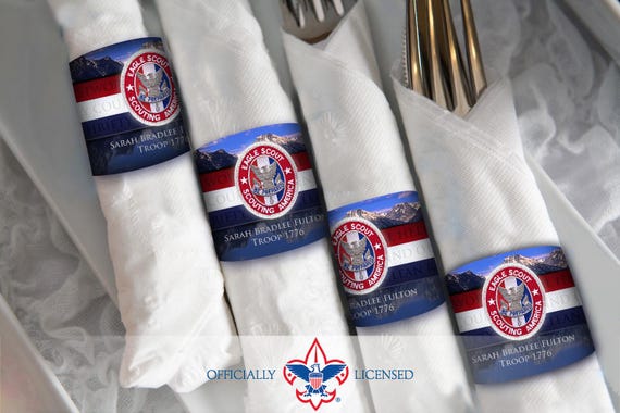 Tetons Napkin Ring, Customized, Eagle Scout Court of Honor, BSA0615C