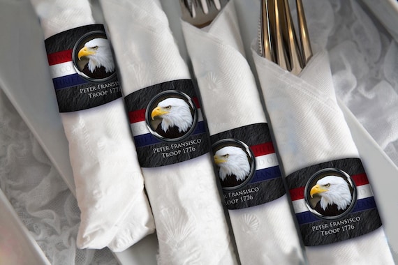 Perseverance Napkin Ring, Customized, Eagle Scout Court of Honor, BS0515B