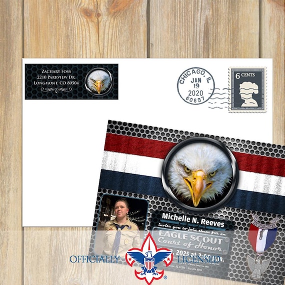 Return Address Labels, Eagle Scout, Customized, Eagle Scout Court of Honor, BSA1008