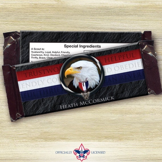 Eagle Scout candy bar wrappers, Eagle Scout Court of Honor, Hersheys chocolate bar wrappers, Court of Honor, BSA0504
