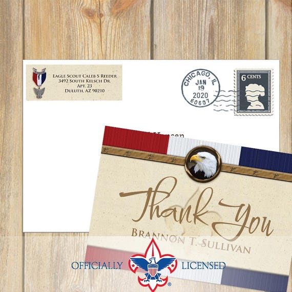 Integrity Return Address Labels, Eagle Scout, Customized, Eagle Scout Court of Honor, BSA0408B