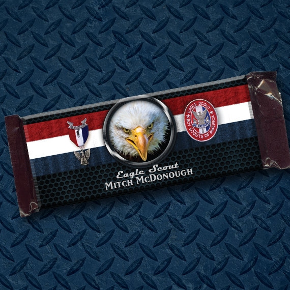 Eagle Scout candy bar wrappers, Eagle Scout Court of Honor, Hersheys chocolate bar wrappers, Court of Honor, BSA1004