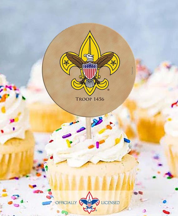 Scouts BSA Fleur de Lis cupcake toppers, Court of Honor, custom cupcake toppers, BSA3014B