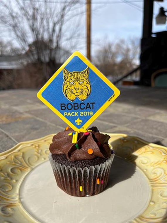 Bobcat Pack cupcake toppers, Pack Meeting cupcake toppers, custom cupcake toppers, BSA4514