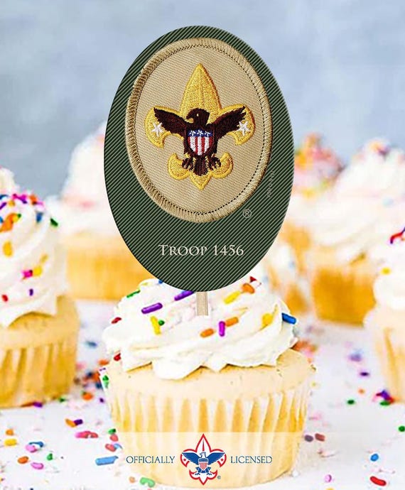 Scout Tenderfoot Rank cupcake toppers, custom cupcake toppers, BSA3214