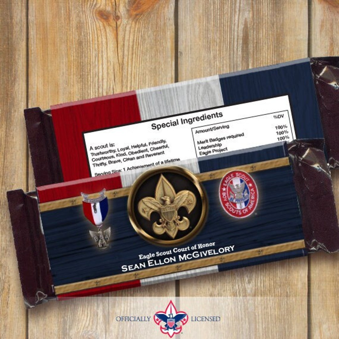Eagle Scout Candy Bar Wrappers, Eagle Scout Court of Honor, Hersheys