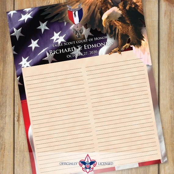 Sign-In Sheet, Eagle Scout Court of Honor, Customized, Court of Honor, BSA, BSA0805