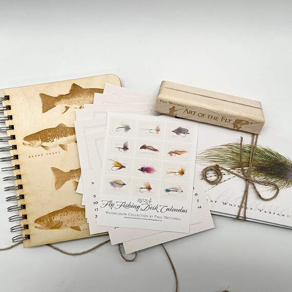 2026 Fly Fishing Desk Calendar, Journal, and Minnow Notecard Set