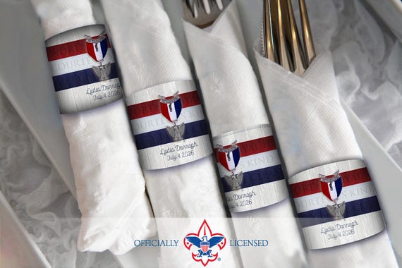 ScoutsHonor Napkin Ring, Customized, Eagle Scout Court of Honor, BSA0715A