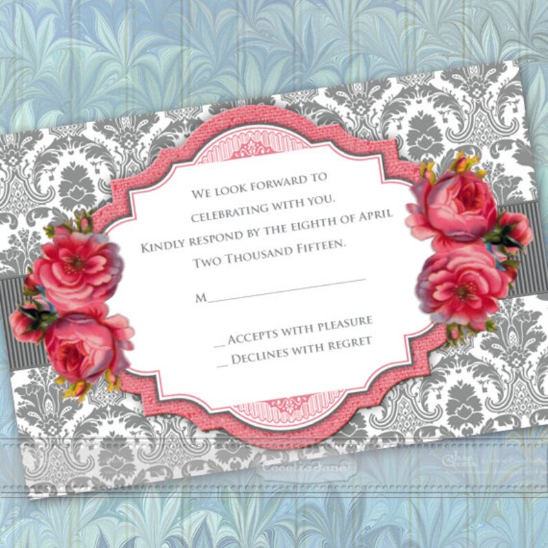 Wedding Invitations Rose Wedding Invitations Rose Bridal | Etsy
