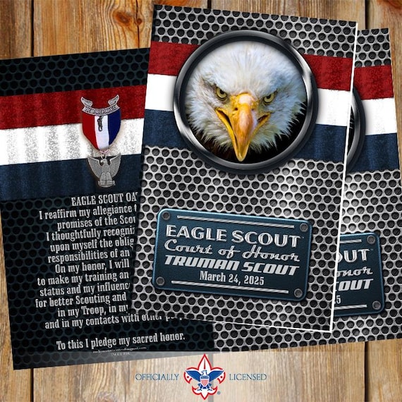 Program cover, Eagle Scout court of honor program cover, Scouting America program, Court of Honor, BSA, BSA1003
