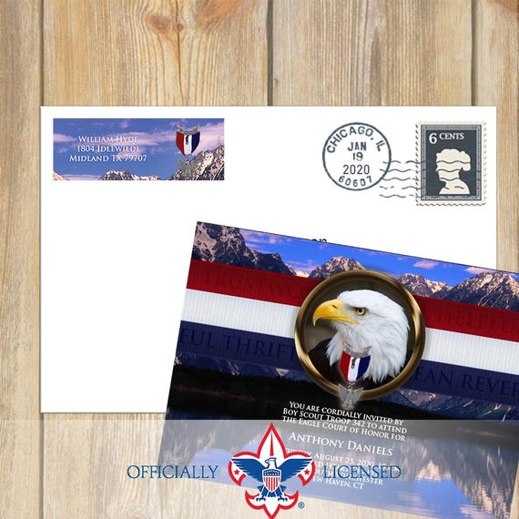 Return Address Labels, Eagle Scout, Customized, Eagle Scout Court of Honor, BSA0608A