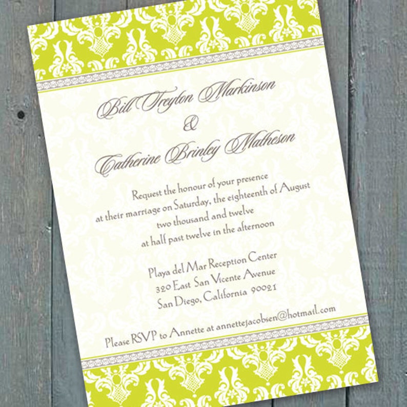 Wedding Invitations Wedding Package Tangerine Wedding Etsy