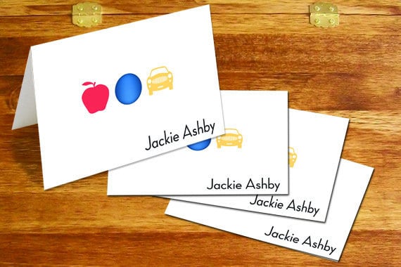 thank you cards, personalized thank you cards, ABC thank you cards, teacher appreciation gifts, teacher gifts, personalized notecards