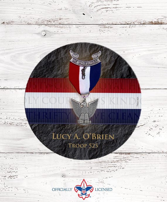 Courageous Eagle Scout Stickers, Court of Honor, custom Stickers, BSA0314A