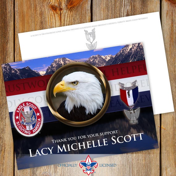 Postcard, Eagle Scout Postcard, Eagle Scout, Customized, Court of Honor, BSA0613