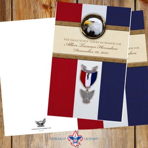 Integrity Program cover, Eagle Scout court of honor program cover, Scouting America program, Court of Honor, BSA0403