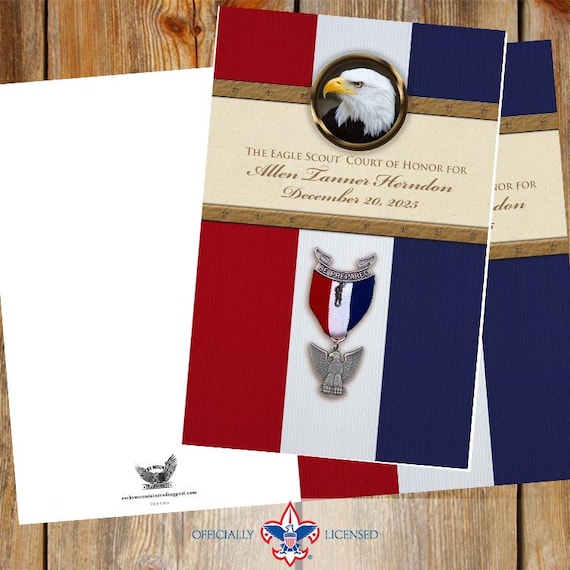 Program cover, Eagle Scout court of honor program cover, Scouting America program, Court of Honor, BSA, BSA0403