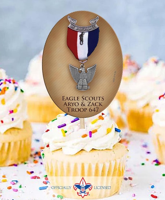 Eagle Medal cupcake toppers, custom cupcake toppers, BSA3814 AKA BSA4125