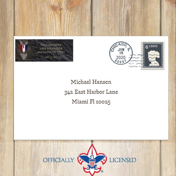 Return Address Labels, Eagle Scout, Customized, Eagle Scout Court of Honor, BSA0108