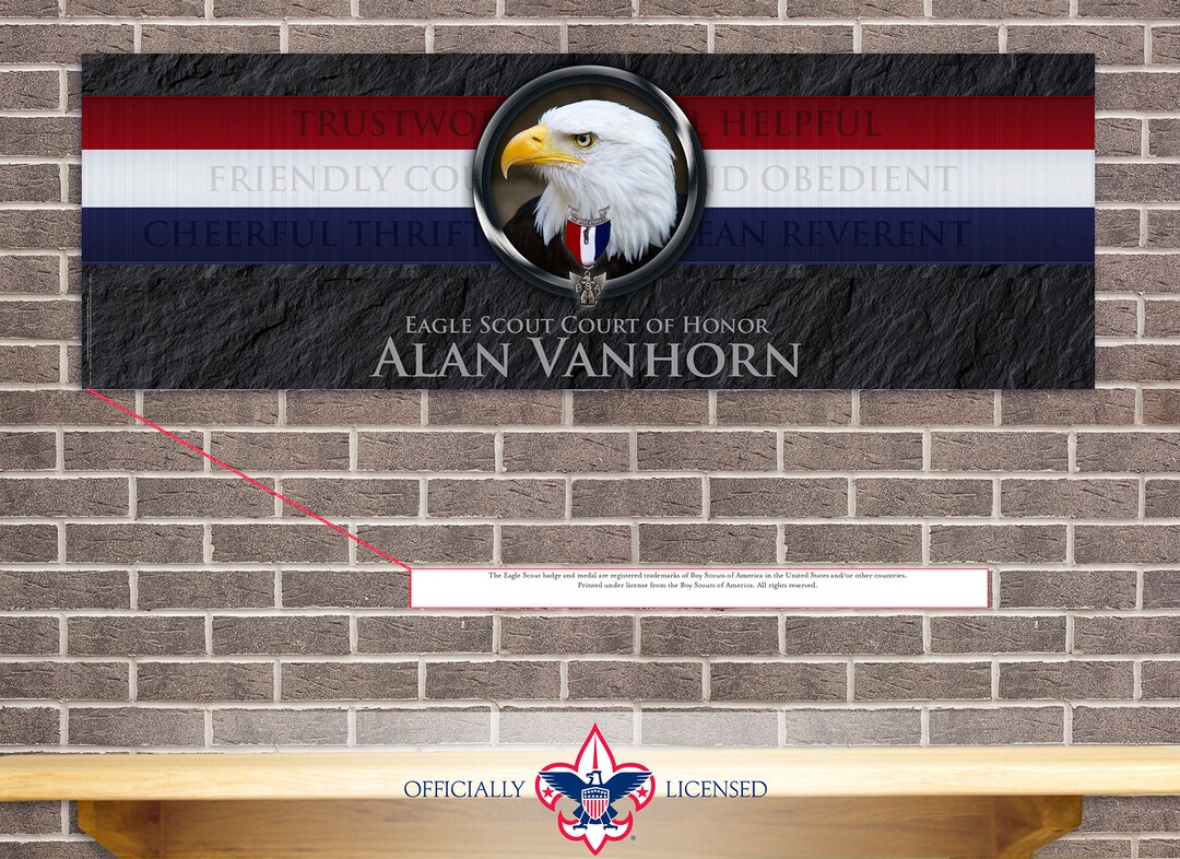 Eagle Scout Banner, Eagle Scout Court of Honor Banner, BSA, Custom