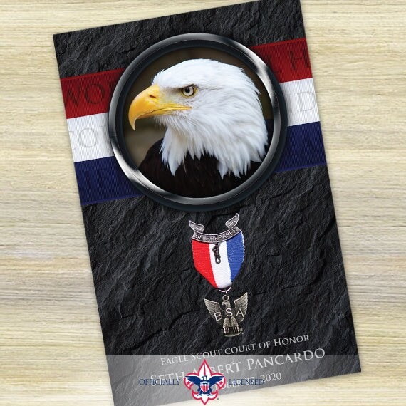 program cover, eagle scout court of honor program cover, Boy Scouts of America program, Court of Honor, BSA, BSA0503