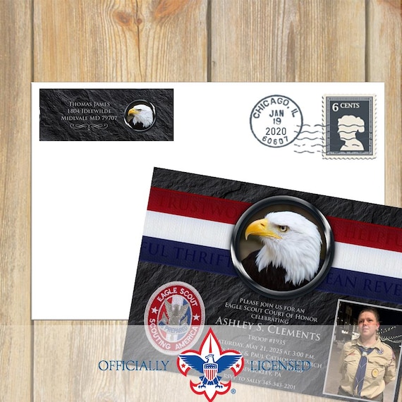 Return Address Labels, Eagle Scout, Customized, Eagle Scout Court of Honor, BSA0508