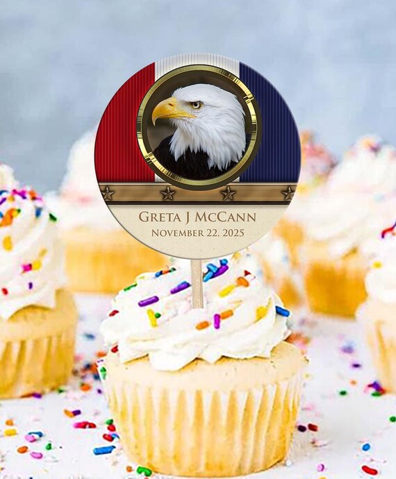 Integrity Eagle cupcake toppers, Court of Honor, custom cupcake toppers, BSA0414B