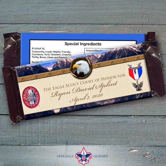 Eagle Scout candy bar wrappers, Eagle Scout Court of Honor, Hersheys chocolate bar wrappers, Court of Honor, BSA0604