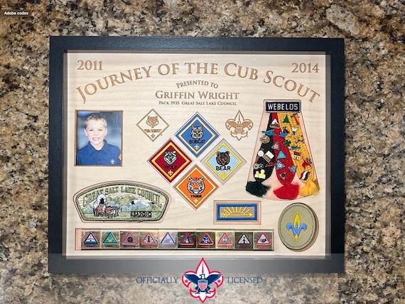 Honor the Achievement - Journey of the Cub Scout Plaque, 11x14 wood plaque, Customized, Arrow of Light, Cub Scouts, BSA1415