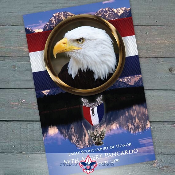 program cover, eagle scout court of honor program cover, Boy Scouts of America program, Court of Honor, BSA, BSA0603