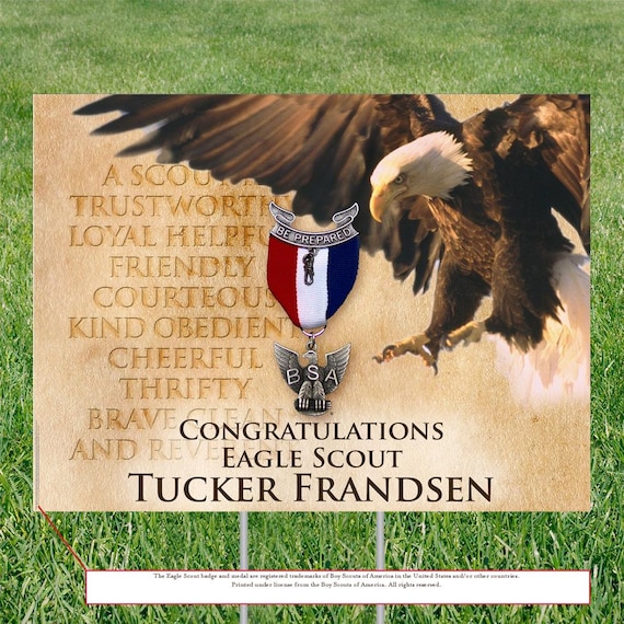 Scout Yard Sign, BSA Yard Sign, Eagle Scout, customized, BSA0223