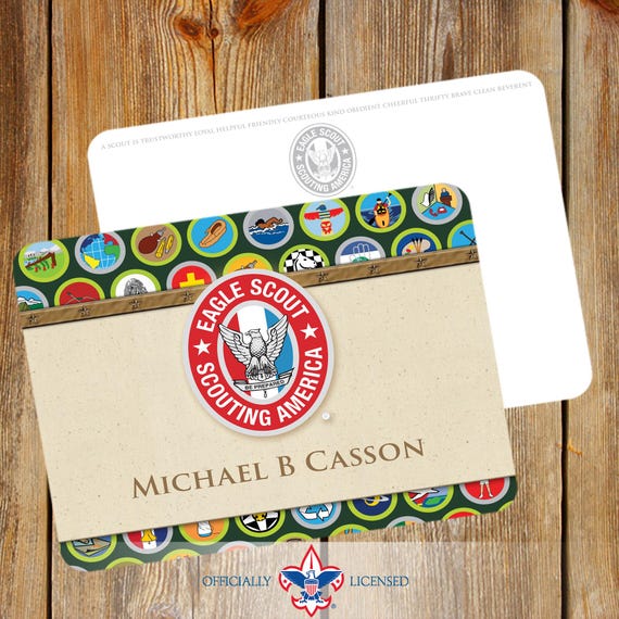 Thank You Cards, Eagle Scout, Customized, Court of Honor, Merit Badge, BSA1312