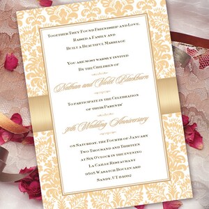 50 Anniversario Di Matrimonio Inviti Di Anniversario Etsy