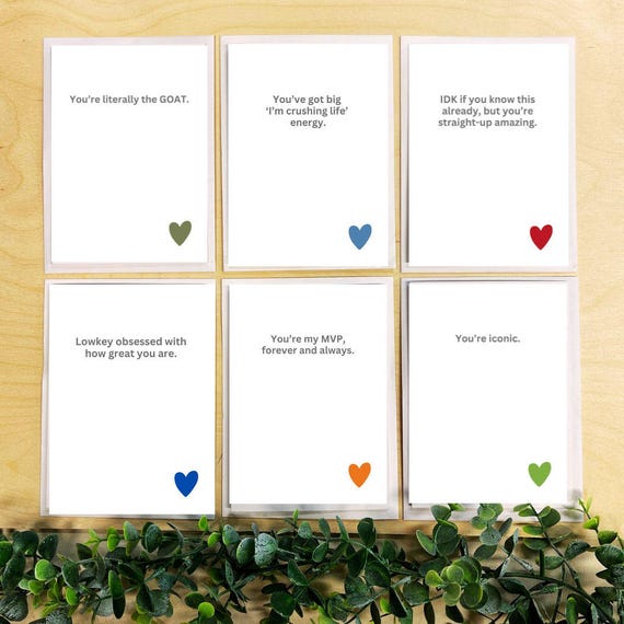 Funny, Relatable Valentine's Day Cards for Teen Boys, Hilarious Friendship Notecards, Sweet & Cool Valentines, Laugh-Out-Loud Love Cards