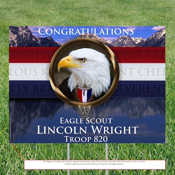 Scout Yard Sign, BSA Yard Sign, Eagle Scout, customized, BSA0623