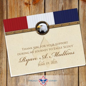 Integrity Thank You Cards, Eagle Scout, Customized, Court of Honor, BSA0402A image 1