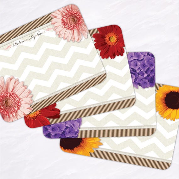 personalized notecards, notecard set, chevron cards, girlfriend gift, personalized stationery, teacher appreciation, teacher gift, NSset4b