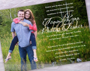 wedding invitations, wedding invitations with photos, double sided wedding invitations, photo invitation, wedding package, IN606