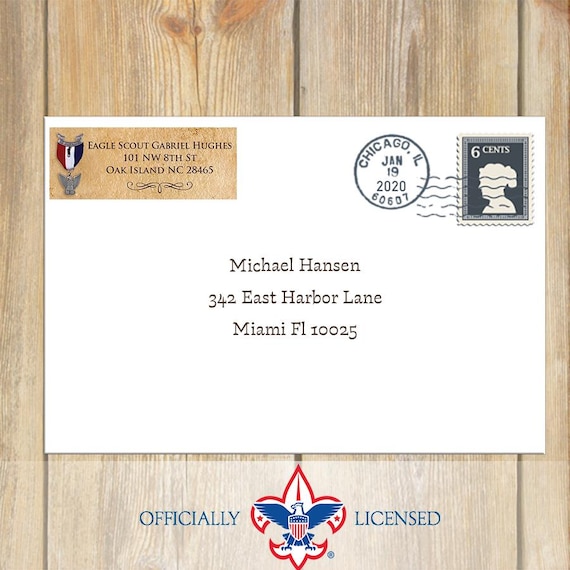 Return Address Labels, Eagle Scout, Customized, Eagle Scout Court of Honor, BSA0208