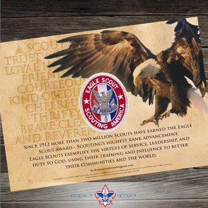 Leadership Eagle Scout court of honor invitation, double sided invitation, Court of Honor, Scouting America invitation, BSA0201 image 2