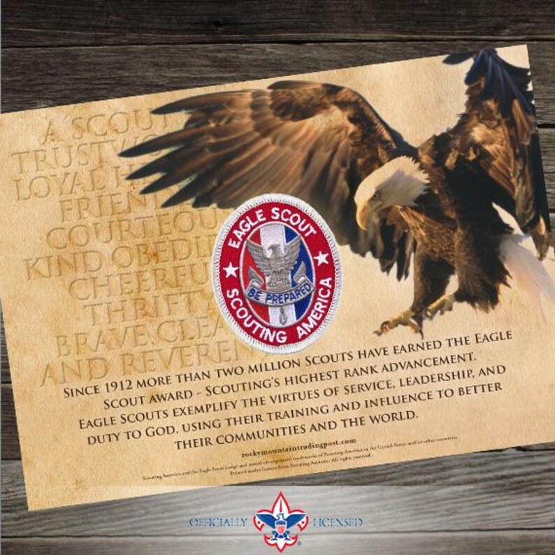 Leadership Eagle Scout court of honor invitation, double sided invitation, Court of Honor, Scouting America invitation, BSA0201 image 2