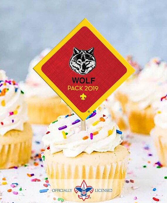 Wolf Pack cupcake toppers, Pack Meeting cupcake toppers, custom cupcake toppers, BSA5314