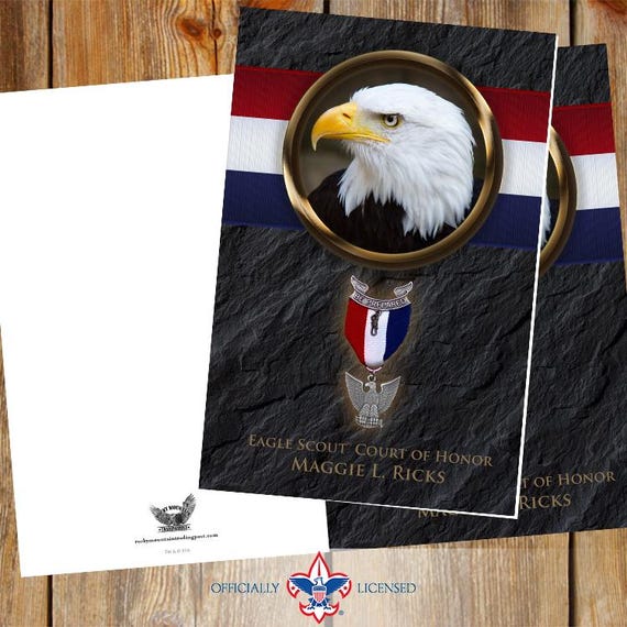 Program Cover, Eagle Scout court of honor program cover, Scouting America program, Court of Honor, BSA, BSA0303