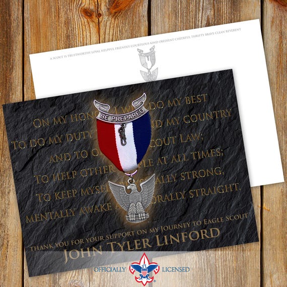 Postcard, Eagle Scout Postcard, Eagle Scout, Customized, Court of Honor, BSA0113
