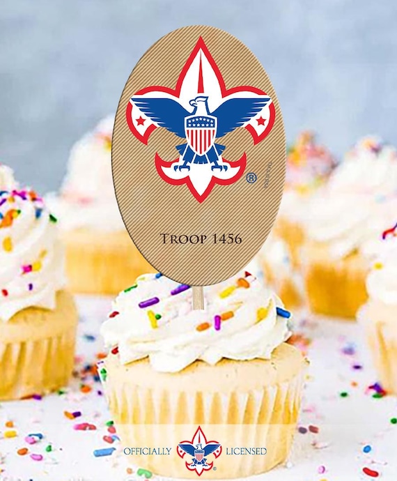 Scout cupcake toppers, custom cupcake toppers, BSA3014A