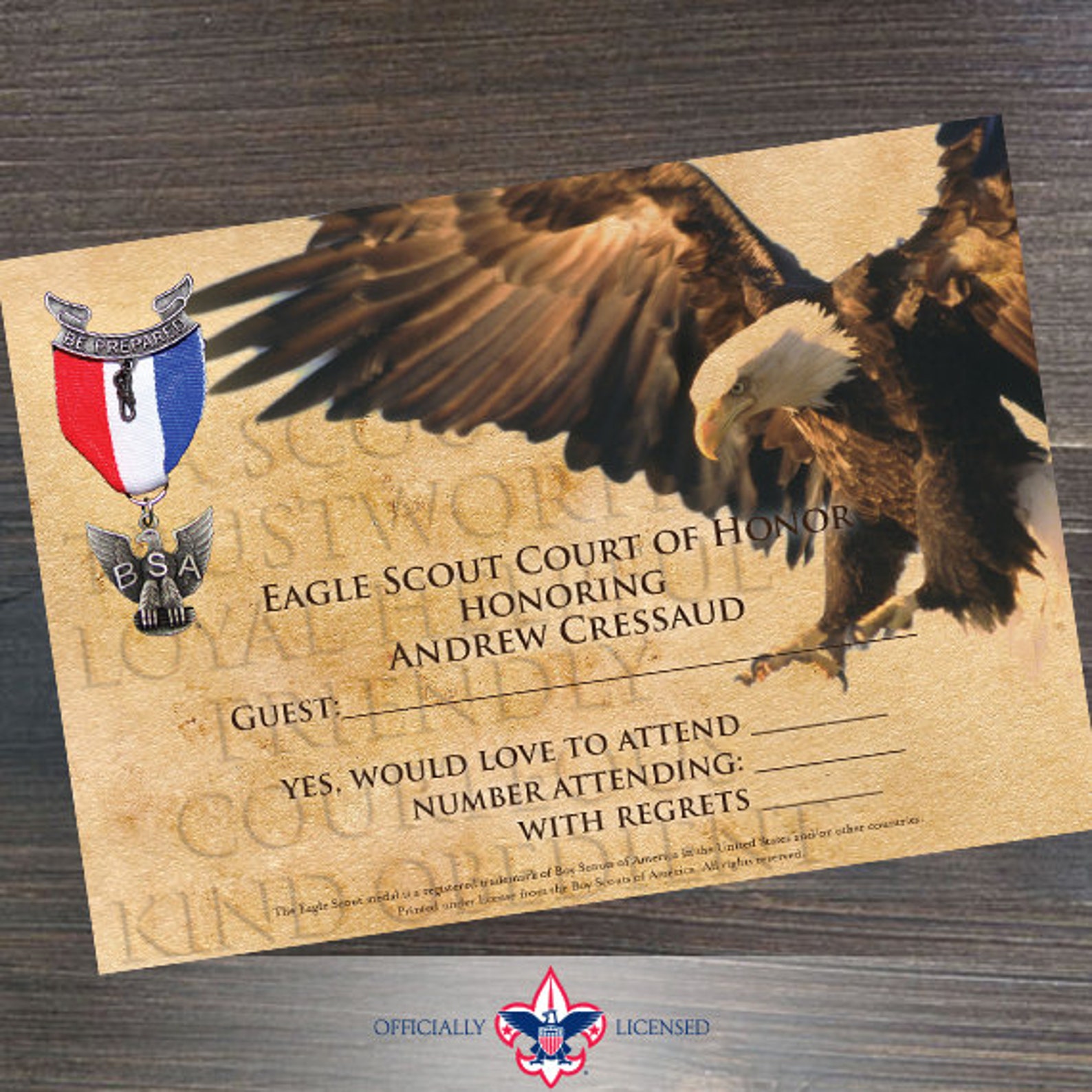 Eagle Scout Court of Honor Invitation Single Sided Etsy Eagle Scout Court of Honor Invitation Single Sided Etsy