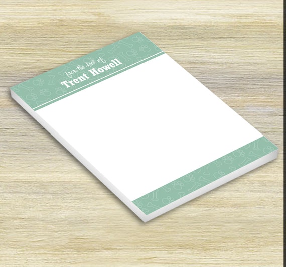 personalized notepad, puppy notepad, customized puppy notepad, bones notepad, puppy toys notepad, puppy gift, BLP1208