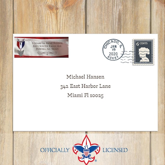 Return Address Labels, Eagle Scout, Customized, Eagle Scout Court of Honor, BSA0808