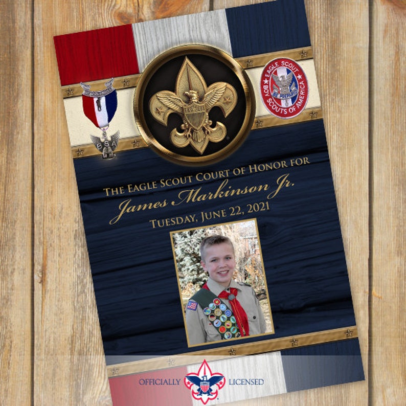 Program Cover Eagle Scout Court of Honor Program Cover Boy | Etsy